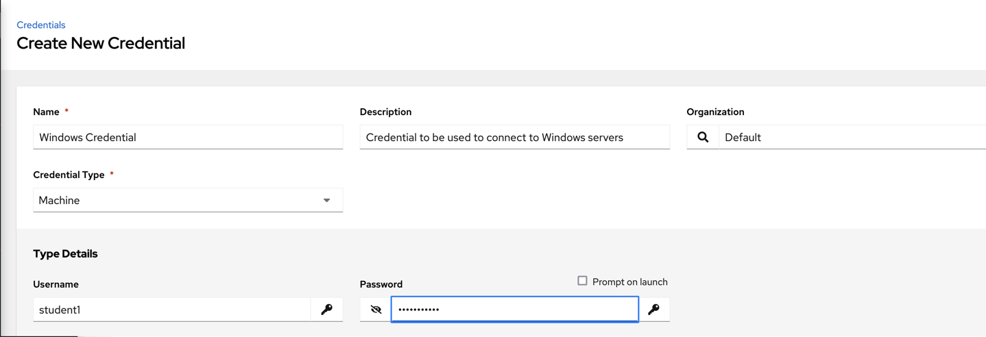 Add Machine Credential